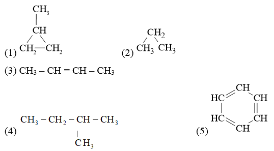 Trong các chất sau đây, có bao nhiêu chất thuộc loại alkane trang 70 Sách bài tập KHTN 9