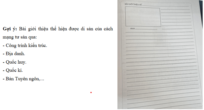 Dựa vào kiến thức đã học, hãy chọn và thiết kế bài giới thiệu ngắn về một di sản