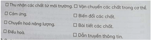 Hãy xác định những dấu hiệu đặc trưng của trao đổi chất và chuyển hoá năng lượng ở sinh vật