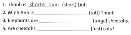 Sách bài tập Tiếng Anh lớp 5 Family and Friends Grammar time Unit 8: Comparative adjectives