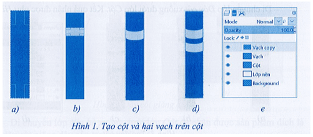 Hình 5 mô phỏng một dãy cột dùng để giăng dây trên hè phố hoặc cho một khu vực