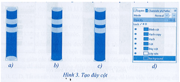 Hình 5 mô phỏng một dãy cột dùng để giăng dây trên hè phố hoặc cho một khu vực