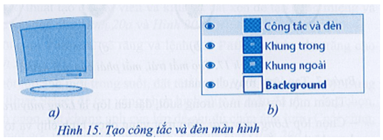 Hãy sử dụng các kĩ thuật thiết kế để tạo hình ảnh tượng trưng cho màn hình máy tính như Hình 7.