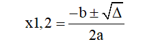 Em hãy viết chương trình giải phương trình bậc hai dạng tổng quát ax2 + bx + c = 0