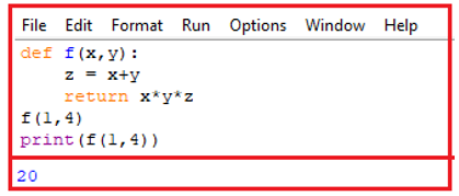 Đoạn chương trình sau sẽ in ra số nào:>>> def f(x,y)