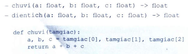 Thực hiện bài tập lớn về lập trình Python xử lí Tam giác