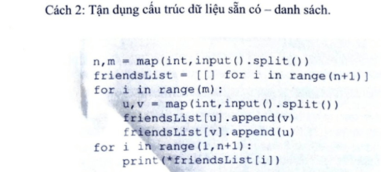 Em đang cần mô phỏng lại một mạng xã hội Có tổng cộng n người