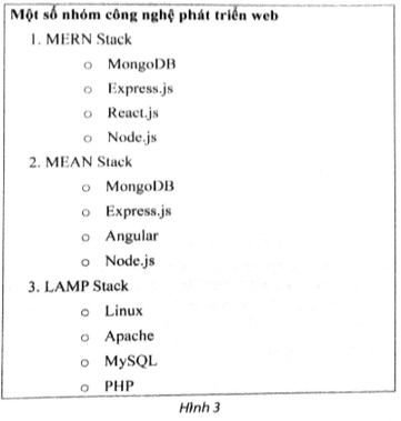 Em hãy tạo trang web giới thiệu tóm tắt các nhóm công nghệ dùng để phát triển web