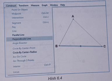 Thực hành: Sử dụng một phần mềm mô phỏng hoạt động của các hình học như Geometer's Sketchpad 