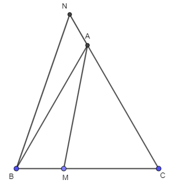 Cho tam giác ABC đều cạnh a. Các điểm M, N lần lượt thuộc các tia BC và CA thỏa mãn BM = 1/3 BC, CN = 5/4 CA