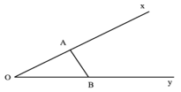 Cho góc xOy = 30 độ Gọi A và B là hai điểm di động lần lượt trên Ox và Oy