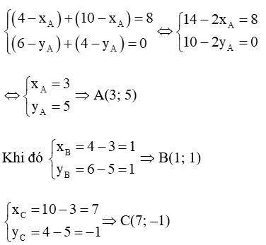 Trong mặt phẳng toạ độ Oxy cho ba điểm M(4; 0), N(5; 2) và P(2, 3)