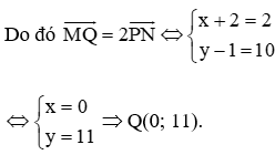 Trong mặt phẳng toạ độ Oxy cho hai điểm M(–2; 1) và N(4; 5)
