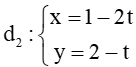Xét vị trí tương đối của các cặp đường thẳng sau: a) m: x + y – 2 = 0