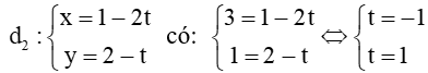 Xét vị trí tương đối của các cặp đường thẳng sau: a) m: x + y – 2 = 0