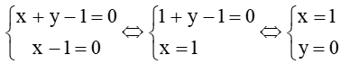 Trong mặt phẳng Oxy, cho hai điểm A(–3; 0), B(1; –2) và đường thẳng d: x + y – 1 = 0