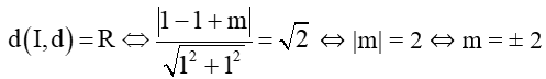 Cho đường tròn (C), đường thẳng Δ có phương trình lần lượt là