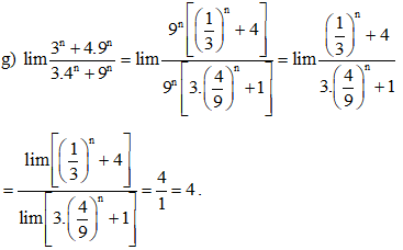 Tính các giới hạn sau trang 83 SBT Toán 11