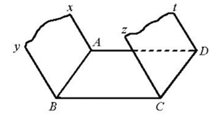 Cho hình bình hành ABCD. Từ các đỉnh A, B, C và D lần lượt kẻ các tia Ax, By, Cz