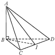 Cho tứ diện ABCD có tam giác BCD vuông cân tại B và AB ⊥ (BCD)