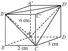 Một hình hộp chữ nhật ABCD A'B'C'D' có ba kích thước là 2 cm 3 cm và 6 cm