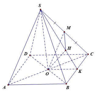 Cho hình chóp S.ABCD có đáy ABCD là hình vuông tâm O