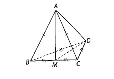 Cho tứ diện ABCD có AB = AC và DB = DC