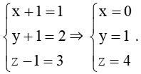 Trong không gian với hệ tọa độ Oxyz cho vectơ u = (1; 2; 3) và điểm A(−1; −1; 1)