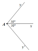 Cho tia Ax. Có thể vẽ được bao nhiêu tia Ay sao cho góc xAy bằng 50 (ảnh 1)