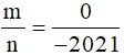 Tính giá trị biểu thức A = 3/-2. m/n