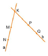 Cho bốn điểm M, N, P, Q như hình bên có thể tìm được một điểm K