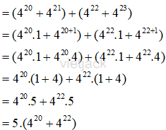Tại sao tổng 2^2 + 2^3 + 2^4 + 2^5 chia hết cho 3