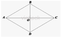 Hình thoi ABCD có tâm đối xứng O. Biết OA = 3cm, OB = 2 cm. Hãy tính diện tích