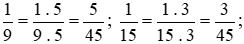 Các phân số sau đây được sắp xếp theo một quy luật, hãy quy đồng