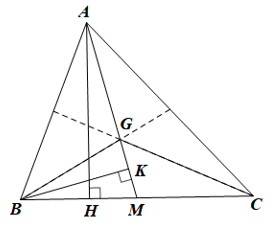 Cho tam giác ABC có trung tuyến AM và G là trọng tâm