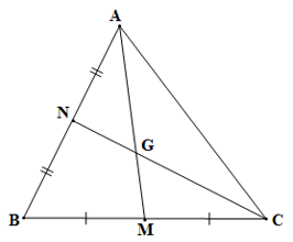 Cho tam giác ABC có hai trung tuyến AM và CN cắt nhau tại G