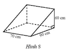 Cho hình lăng trụ đứng tam giác như Hình 8. Chiều cao của hình lăng trụ là bao nhiêu?