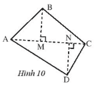 Tính thể tích của một hình lăng trụ đứng đáy là một tứ giác như Hình 10, có độ dài AC = 5 m