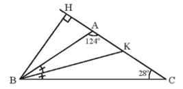 Cho tam giác ABC cân tại A và cho góc A = 124 độ