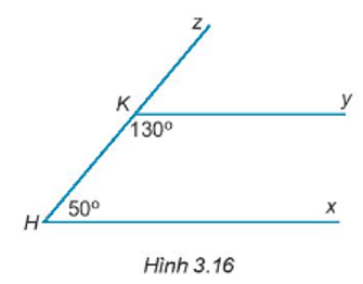 Vẽ lại Hình 3.16 vào vở. Giải thích tại sao Hx //Ky