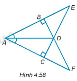 Cho các điểm A, B, C, D, E, F như Hình 4.58