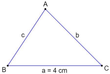 Cho tam giác có độ dài cạnh lớn nhất bằng 4 cm. Hãy giải thích tại sao chu vi tam giác đó