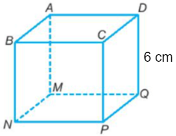Một hình hộp chữ nhật có đáy là hình vuông có thể tích 150 cm^3