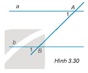 Cho Hình 3.30 Cặp góc A1; B1 là cặp góc