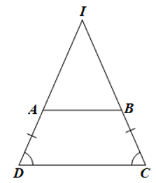 Cho tứ giác ABCD có góc C = góc D và AD = BC