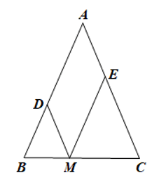 Cho tam giác ABC có AB = AC = 3 cm Từ điểm M thuộc cạnh BC