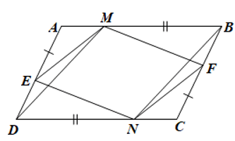 Cho hình bình hành ABCD Trên cạnh AD, BC lần lượt lấy điểm