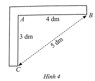 Hình 4 mô tả một chiếc thước của người thợ sử dụng khi xây móng
