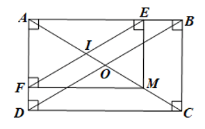 Cho hình chữ nhật ABCD có hai đường chéo AC và BD cắt nhau tại O