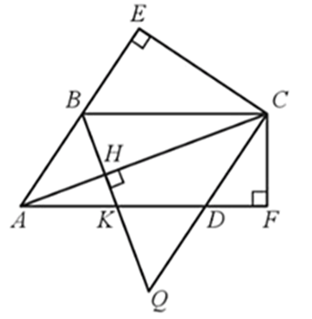 Cho hình bình hành ABCD (AC > BD). Vẽ CE vuông góc với đường thẳng AB tại E, CF